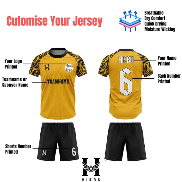 Mustard Yellow Pattern Jersey – Hieru Sportswear