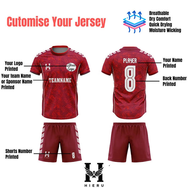 Maroon & White Outline Jersey