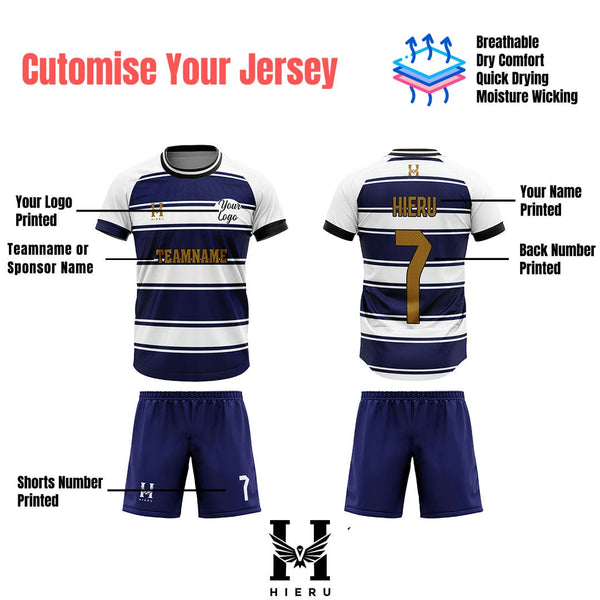 Navy Blue & White Stripe Jersey