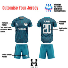 Aqua Blue & Grey Pattern Jersey