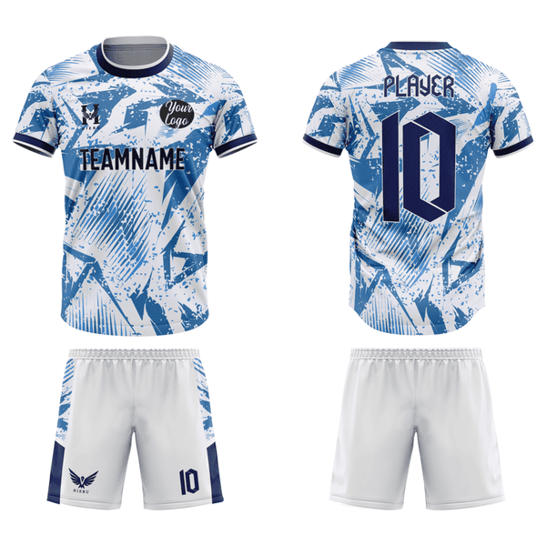Sky Blue & White Print Jersey