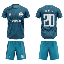 Aqua Blue & Grey Pattern Jersey
